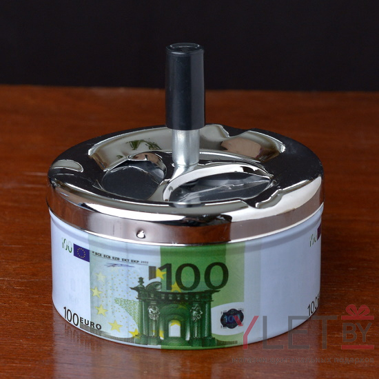 Пепельница антидым 100 евро, 11х6 см