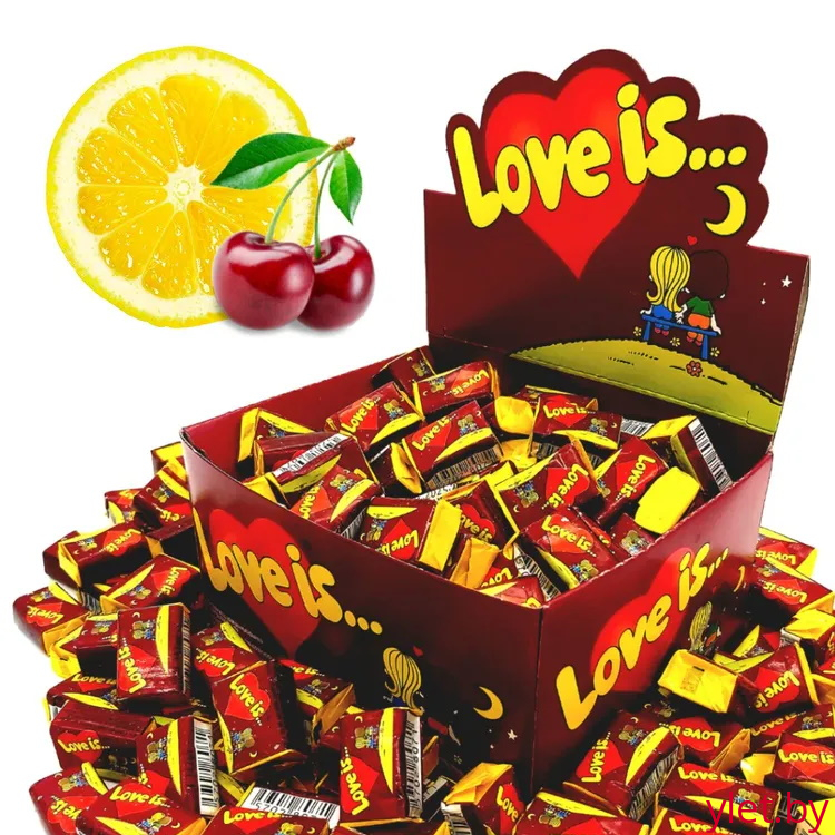 Жвачка "Love is". Вишня с лимоном, 100 шт