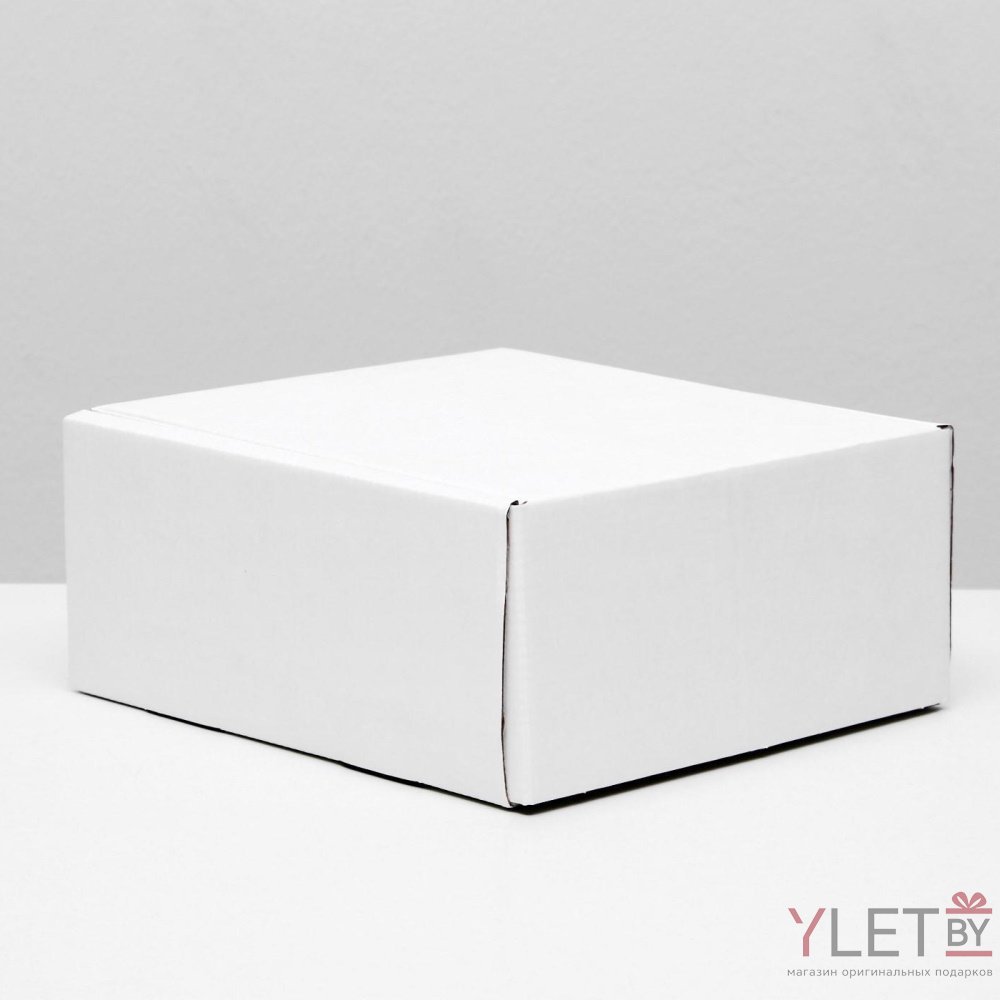 Коробка самосборная без окна 19 х 19 х 9 см белая