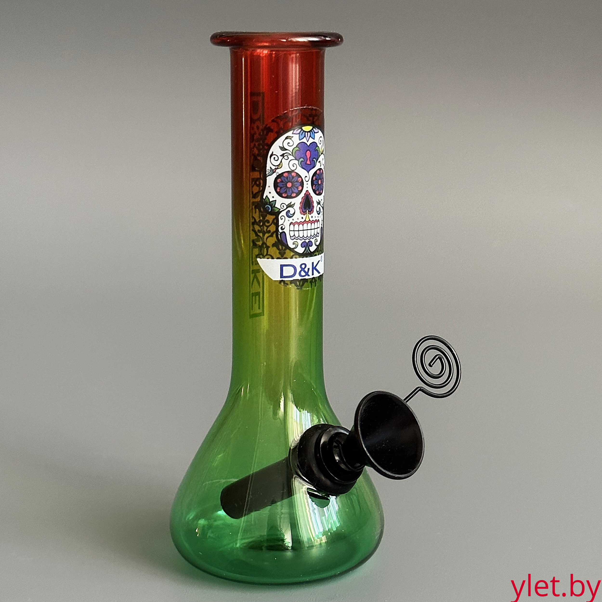 Бонг бутылка мини 12 см (стекло) трапеция