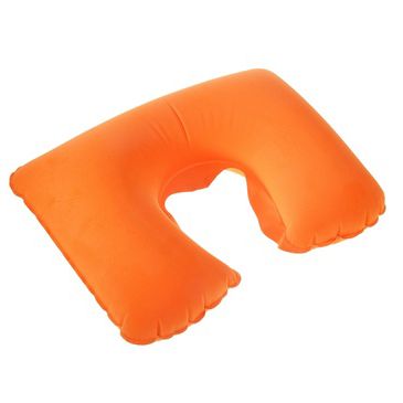 Подушка дорожная надувная оранжевая