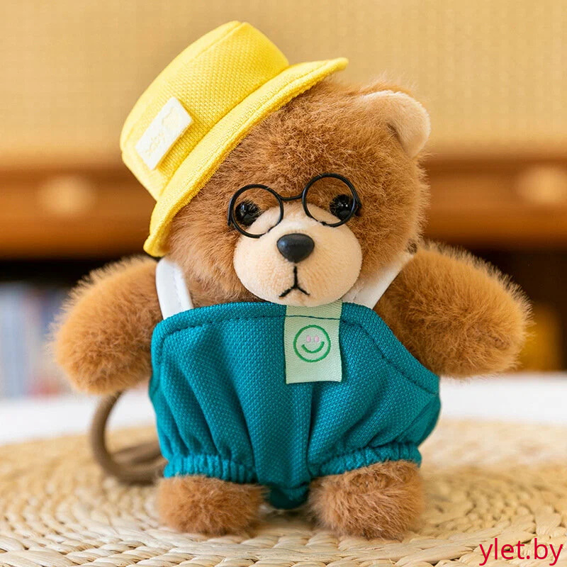 Брелок плюшевый Мишка Паддингтон 14 см (Paddington) в желтой панаме