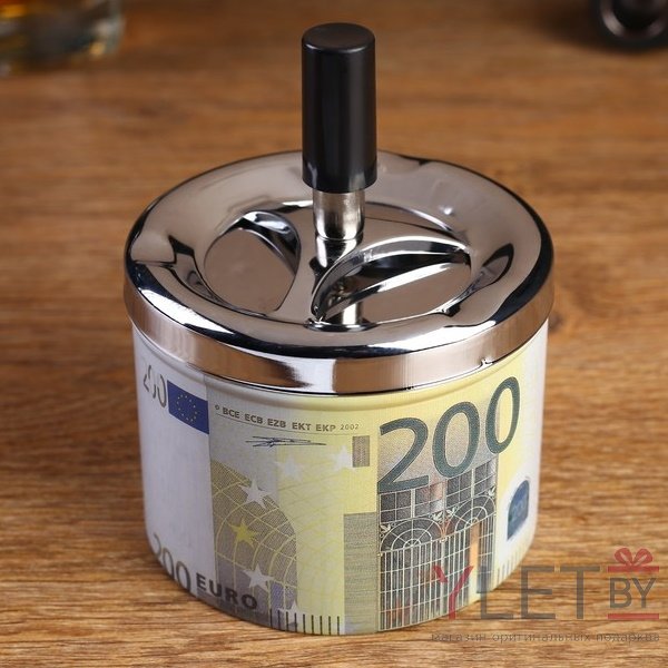 Пепельница антидым 200 евро 9х12 см