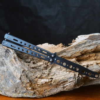 Нож бабочка тренировочный черный