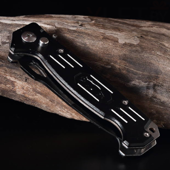 Нож металлический складной Черный (Лев)
