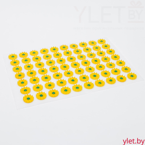 Аппликатор «Кузнецова», 70 колючек, 23×32 см, жёлтый