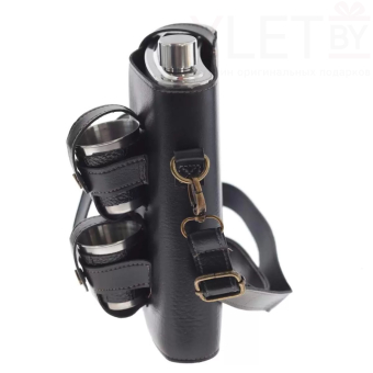 Набор походный. Фляжка 1.4 литра, фляжка 120 мл, 2 стопки, сумка для переноски