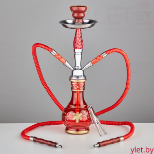 Кальян «Илхами», 42 см, 2 трубки, красный