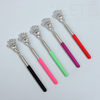 Телескопическая чесалка для спины, 21 / 58 см, цвет МИКС (лапка)