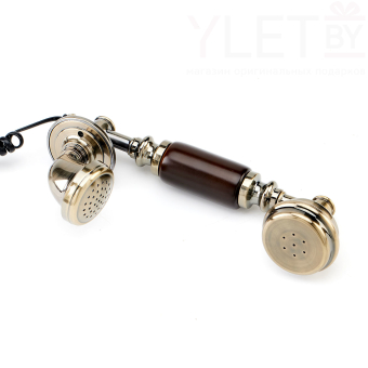 Ретро-телефон «Альсено», громкая связь, выложенный лаврами, 23×26 см