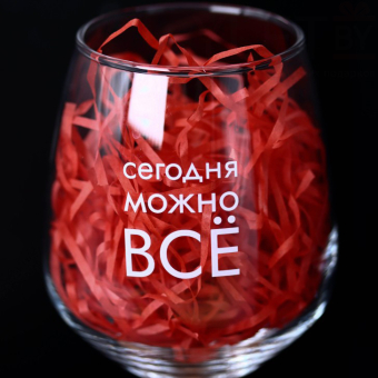 Бокал для вина Oh vine! "Сегодня  можно все", 400мл