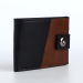Портмоне мужское "Ультра" на магните, отдел для карт, монет, цвет чёрный/коричневый