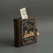 Копилка деревянная книга "Мирский замок" темная