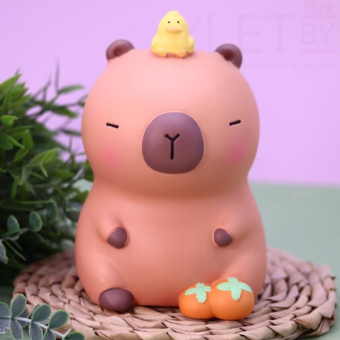 Копилка "Capybara duck", brown (19,5 см), пластик