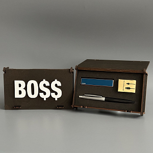 Подарочный набор " BOSS " (Ручка, USB зажигалка Ciger, зарядный кабель)
