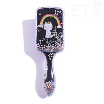 Расческа "Rainbow'' and cat, black
