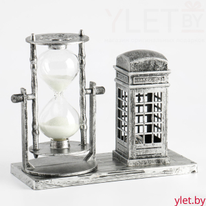 Песочные часы "Телефонная будка", сувенирные, с подсветкой, 15.5 х 6.5 х 12.5 см
