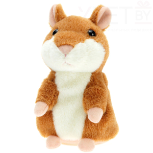 Говорящий хомяк повторяшка коричневый