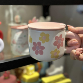 Кружка «Flower power», pink (450  ml)