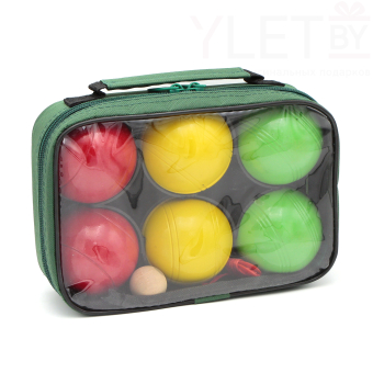 Боча Петанк 6 шаров в сумке Цветные
