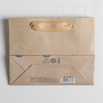 Пакет крафтовый горизонтальный Present for you 15 х 12 х 5.5 см