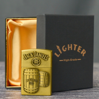Зажигалка газовая Lighter Jack Daniels бочка Золото
