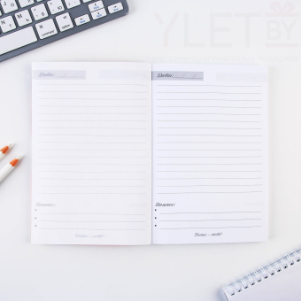 Подарочный набор, ежедневник, стикеры, ручка шариковая, синяя паста «Подарок дорогому учителю»