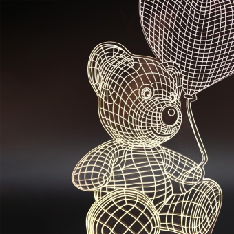 Ночник "Bear and balloon" LED, USB (9х19 см)