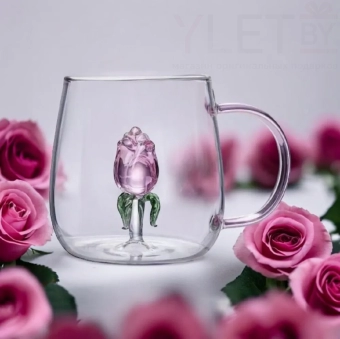 Кружка с фигуркой "Роза"