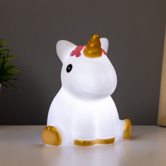 Ночник "Единорожка" LED 3хLR44 белый 10х7х12,5 см