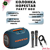 Портативная колонка Hopestar Party Box 120W с двумя микрофонами Синяя