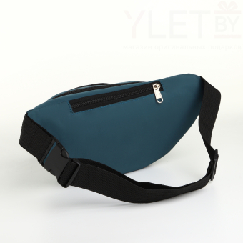 Сумка поясная "Минимал" на молнии, 33*13*14 см, 3 наружных кармана, зеленый