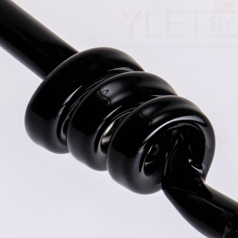 Курительный девайс  «Спираль», стеклянный черный