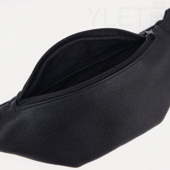 Сумка поясная "Textura" на молнии, 30*5*12 см, черный