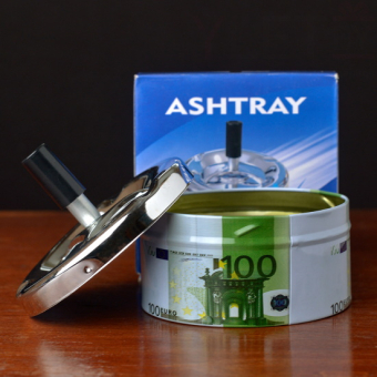 Пепельница бездымная 100 евро, 11х6 см