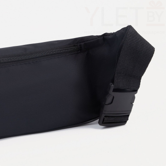 Сумка поясная "Toп" на молнии, 28*8*12 см, 3 наружных кармана, черный
