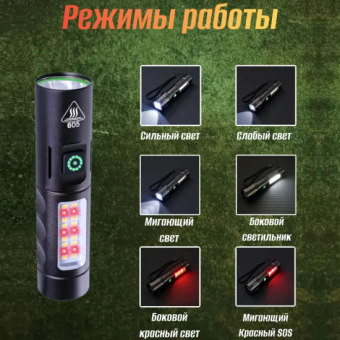 Фонарь карманный универсальный с зарядкой от USB