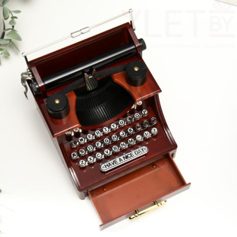Шкатулка музыкальная механическая Печатная машинка