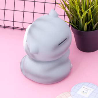 Копилка "Gray cat", turned around (19,5 см), пластик