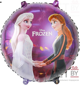 Шар (18''/46 см) Круг, Холодное сердце 2, Эльза и Анна