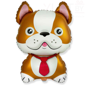 Шар (28''/71 см) Фигура, Бульдог коричневый