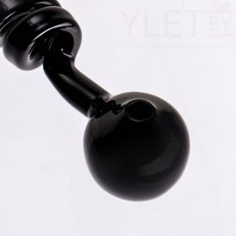 Курительный девайс  «Спираль», стеклянный черный