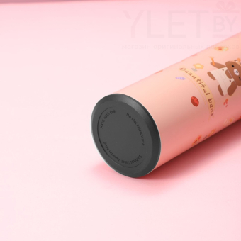 Термос с датчиком температуры «Happy friends, space», blue (500 ml)