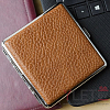 Портсигар коричневый под кожу. Вид 3