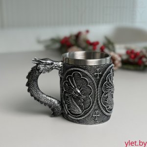 Кружка "Голова дракона" (металл внутри)