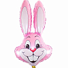 Шар (35''/89 см) Фигура, Заяц, Розовый