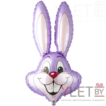 Шар (35''/89 см) Фигура Заяц Сиреневый