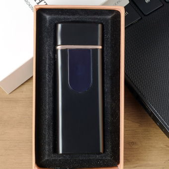 USB Зажигалка Lighter сенсорная полуокруглый экран Черная