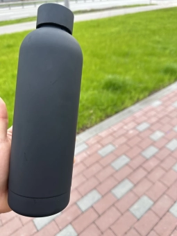Термос для напитков Soft touch, черный