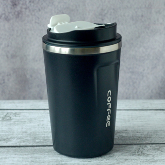 Термокружка Coffee 380 мл Черная